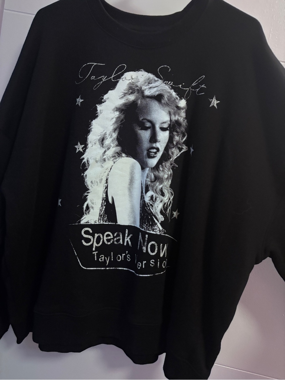 Taylor Swift Black 'Speak Now' Portrait Crewneck Sweatshirt